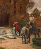 Max Edler von Poosch, Idilă, 1922, ulei pe lemn