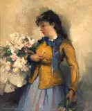 Coșul cu trandafiri by sfârșitul sec. Xix Școală Franceză, ulei pe pânză, sold Apr 2026