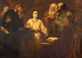 Heinrich Hofmann, Iisus în mijlocul învățătorilor, ulei pe pânză