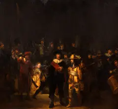 Școală Olandeză, (după Rembrandt), sec. Xviii, Rondul de noapte, ulei pe pânză