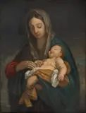 Madona și pruncul by Școală Italiană, (după Guido Reni), sec. Xx, 1900, ulei pe pânză, sold Apr 2026