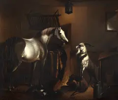 Albrecht Adam, Doi prieteni, ulei pe metal