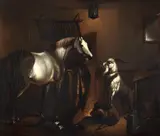Albrecht Adam, Doi prieteni, ulei pe metal
