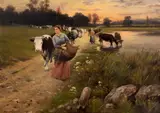 Wilhelm Dohmann, Întoarcerea de la câmp, ulei pe pânză