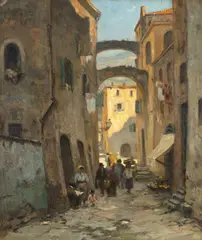 Jacques Zon, Stradă din Napoli, ulei pe pânză
