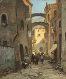 Jacques Zon, Stradă din Napoli, ulei pe pânză