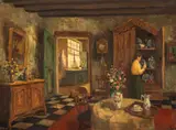 Jan van Haverkamp, Interior olandez, ulei pe pânză