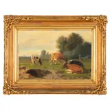 Louis Etienne Timmermans, La păscut, ulei pe pânză