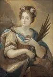 Sfânta Ecaterina by sec. Xviii Școală Italiană, ulei pe pânză, sold Apr 2026