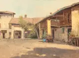 Case în Toscana by sec. Xx Școală Italiană, ulei pe pânză, sold Apr 2026