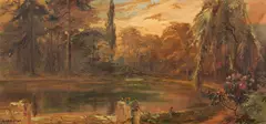 Peisaj romantic by Paul Emile Van Cuyck, ulei pe pânză, sold Apr 2026