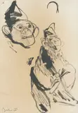 Corneliu Baba, Studiu pentru "Maimuța arlechinului", 1965, tuș pe hârtie