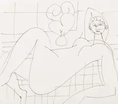 Mihai Olos, Omagiu lui Matisse, peniță pe hârtie