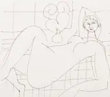 Mihai Olos, Omagiu lui Matisse, peniță pe hârtie