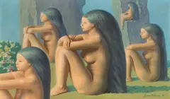 Sabin Bălașa, Muzele, 1984, ulei pe pânză