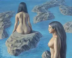 Sabin Bălașa, Atlantida, 1982, ulei pe pânză