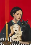 Ana Maria Dranga, Bakeneko II, 2025, ulei pe pânză