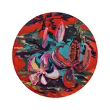 Pink Lilly (Mărțișor) by Ana Asavei Pietraru, 2026, acrilic pe pânză, sold Apr 2026