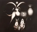 Jules Perahim, Ritual, 1977, litografie