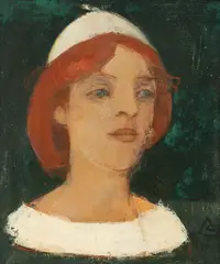 Alexandru Cumpătă, Fata cu părul roșu, 1979, ulei pe pânză
