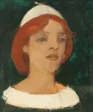 Alexandru Cumpătă, Fata cu părul roșu, 1979, ulei pe pânză