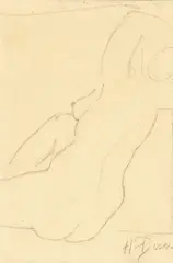 Nud by Horia Bernea, creion pe hârtie, sold Apr 2026