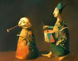Georges Mazilu, Les musiciens, 2025, acrilic pe pânză