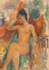 Nud by Ion Musceleanu, 1975, ulei pe carton, offered Apr 2026