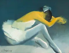 Balerină by Corneliu Ionescu, ulei pe pânză, sold Apr 2026