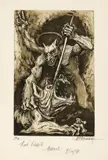 Marcel Chirnoagă, Lupta titanilor, 1991, acvaforte și acvatintă