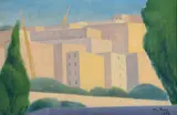 Michaela Nica Crăciun, Construcții însorite, 1977, ulei pe pânză