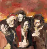 Corneliu Baba, Spaime, 1991, ulei pe pânză lipită pe carton