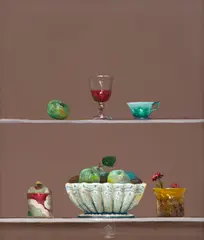 Paharul cu vin by Ștefan Câlția, 2012, ulei pe pânză, sold Apr 2026