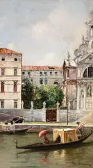 Theodor Aman, Veneția (Santa Maria della Salute), 1884, ulei pe lemn