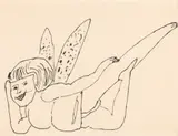 Andy Warhol, Înger, tuș pe hârtie