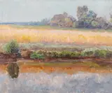 Samuel Mützner, Peisaj de vară, începutul anilor '40, ulei pe carton