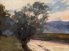 Aurel Băeșu, Crepuscul, 1916, ulei pe carton
