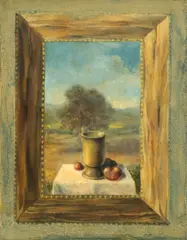 Zamfir Dumitrescu, Toamnă și mere, 2009, ulei pe lemn