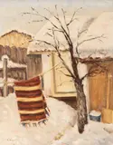 Ştefania Manoliu Bereilh, Sfârșit de iarnă, ulei pe carton