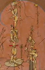 Aurel Acasandrei, Roboții, 1982, ulei pe lemn