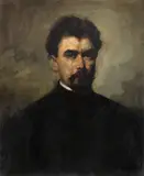 Petre Bulgăraş, Portretul pictorului G.D. Mirea, ulei pe pânză