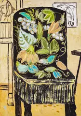 Vasilka Moneva, The chair of Olga Picasso, oil on canvas