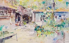 Vladimir Manski, Spring day, watercolor on paper
