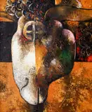 Hristo Stefanov, Ram head study, 1998, oil on canvas