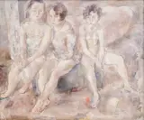 Jules Pascin, Three young girls, 1930, oil and pencil on cardboard