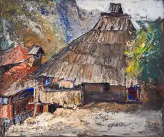 Ivan Hristov, Mountain village, 1937, oil on canvas