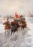 Konstantin Stoilov, Cossacks, 1910's, oil on canvas