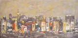 Petar Dochev, Cityscape, oil on canvas