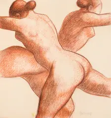 Lyubomir Savinov, Equilibrium, pencil and sangine on paper