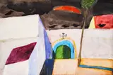 Lyuben Zidarov, The monastery, watercolor and tempera on paper